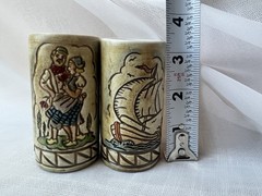 Vintage Dutch Folk Art Ceramic Cups –Ceramarte Brazil for Genin Trudeau Set Of 2