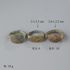Near Eastern Ancient Bronze Rings (3 pcs) – Size 9–10