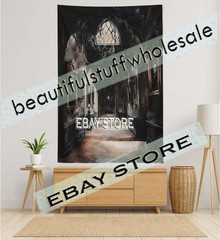 Gothic Abandoned Interior Wall Hanging Tapestry Moody 39X59 in