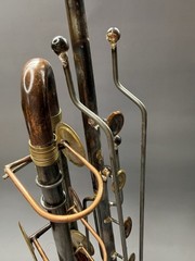Welded Copper Metal Decorative Trumpet Folk Art 18”