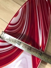 Vintage Marbled Oxblood Akro Agate Style Trinket Dish