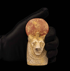 Authentic Ancient Egyptian Antique Rare Goddess Sekhmet Figurine Egyptian BC