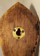 1890s ART NOUVEAU vtg english arts & crafts curtain rod towel hat coat rack oak