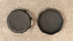 Wedgwood Jasperware Black Round Scalloped Trinket Jewelry Box