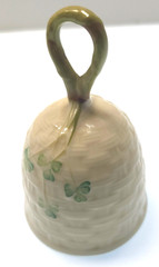 Vintage Belleek Shamrock 4.5″ Basketweave Bell Made in Ireland