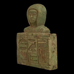 Authentic Ancient Egyptian Antiques Rare Stone Relief Bust Hieroglyphic Figure B