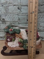 Fitz & Floyd Classic CHRISTMAS LODGE RABBIT Sleigh REPLACEMENT PIECE ONLY Candy