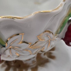 VTG Porcelain Centerpiece Bowl Cherub Occupied Japan Hand Painted Gold Trim