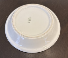 Vintage Porsgrund Norway Porcelain Trinket Dish Norwegian Flag Anchor Mark MCM