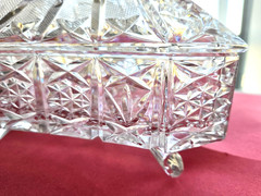 Vintage Large Lead Crystal Covered Nut/Candy Dish