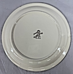 Vintage Hopalong Cassidy 9.5″ Dinner Plate -W.S. George – 1950’s Black Hat