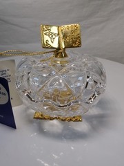 Killarney Book Of Kells Ireland 24% Crystal 24K Gold Trinket Dish Gold Base Tag