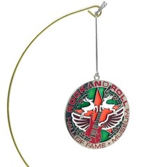 RARE ROCK AND ROLL HALL OF FAME “Stained Glass Style” Metal Christmas Ornament!