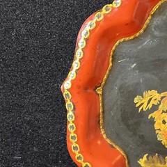 19th Century Japanese Paper Mache Tole Tray 24k Gold Trim 1800’s Estate Find