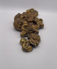 Pair of Antique gold wall pediments ft neoclassical cherubs – French