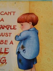 Mary Engelbreit GOOD EXAMPLE TERRIBLE WARNING Wall Art 10 3/4″ x 13″ Unframed