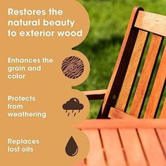 Teak Oil | Wood Oil Protects & Cleans Outdoor & Indoor Furniture | Restores &…