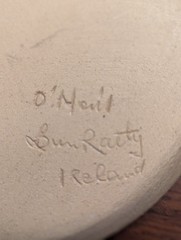 O’Neill Bunratty Ireland Small Pottery Dish Wall Hanging Handmade Signed