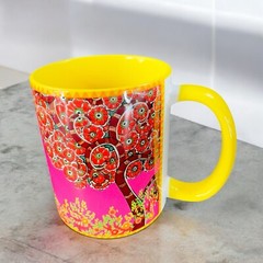 The Bombay Store 10 Oz Multicolored Indian Theme Porcelain Coffee Mug Cup