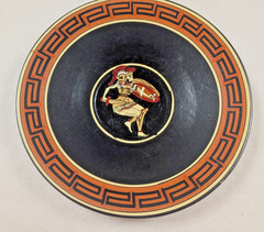 Lot/5 pcs. Vintage 1952-Greek Mythological Pottery Demitasse 2 Cups & 3 Saucers