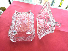 Vintage Large Lead Crystal Covered Nut/Candy Dish