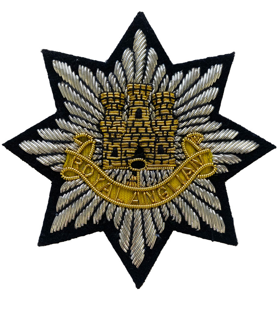 Royal Anglian Regiment Blazer Badge Embroidered British Army