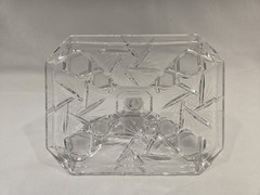 Lead Crystal Footed, Lidded, Hexagonal, Candy Dish, Wedding Box