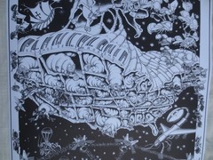RARE HUGE VINTAGE BEEHIVE COLLECTIVE POSTER PAN COLOMBIA ACTIVISM ANTI BIG MONEY