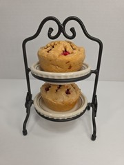 Longaberger Collector Club Miniature Pie Stand Pottery Pie Plates Faux Pies