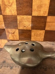 Vintage Rare Metal Brass Figural Flower Frog Flying Duck Form
