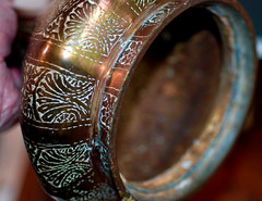 BEAUTIFUL ANTIQUE MUGHAL INDIAN BRONZE HOOKAH BASE c.1800