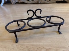 VTG Planter Flower Stand small Pot Holder Rack wrought iron decorative scrolls