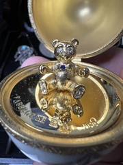 Faberge Petit Baby Egg With Bear Hand Signed by Tatiana Faberge NIB