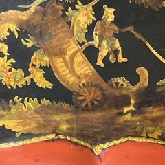 19th Century Japanese Paper Mache Tole Tray 24k Gold Trim 1800’s Estate Find