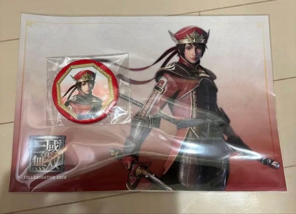 Dynasty Warriors Riku Un Badge & Placemat Set KOEI TECMO Unused