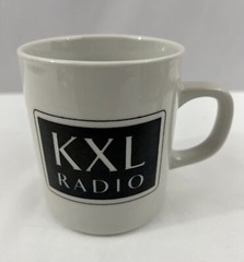 KXL Radio Off White & Black Ceramic 10 oz Coffee Tea Mug EVC