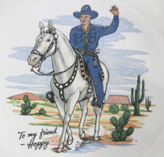 Vintage 1950 Hopalong Cassidy 9.5″ Dinner Plate ~ W.S. George ~ EUC