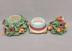 Fitz & Floyd 12 Days Christmas Five Golden Rings Lidded Limited Edition 2000