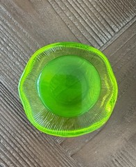 Viking Glass Mushroom EPIC Uranium Lime Green 3.5 x 2.5 Excellent Condition
