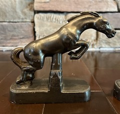 Nuart Creations Jumping Horse Cast Metal Bookends Art Deco Pair Book End