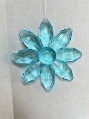 Ganz Crystal Expressions Acrylic Sweet Bloom FLOWER Suncatcher BLUE 4 3/4″