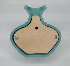 1990 Homco Plastic Wall Hanging Blue Pot Pitcher Vase