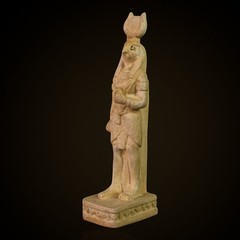 Rare Ancient Egyptian God Khnum Statue – Vintage Desert Stone Figurine BC