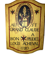 Replica Sign Tavern in Switzerland Wood Hand Painted 13” x 8 ½’