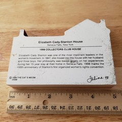 VTG 1998 Elizabeth Cady-Stanton House Seneca Falls NY Cats Meow Vlg Shelf Sitter