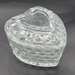 Fostoria American HOMCO Heart Shaped Lead Crystal Candy/Trinket Dish Vintage