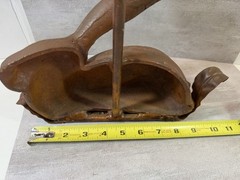 Vintage Cast Iron Rabbit Candlestick Wall Sconce Large 24″ Long Leaves