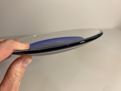 Willy Johansson? Hadeland Handmade Scandinavian Cobalt Plate Art Glass 6 3/8″