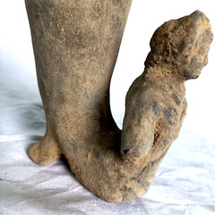 300 BC Ancient Roman Clay Terracotta Drinking Rhyton Very Rare Pottery Artifact