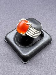 Natural Carnelian Agate Pure Sliver Antique Ring From Afghanistan 🇦🇫